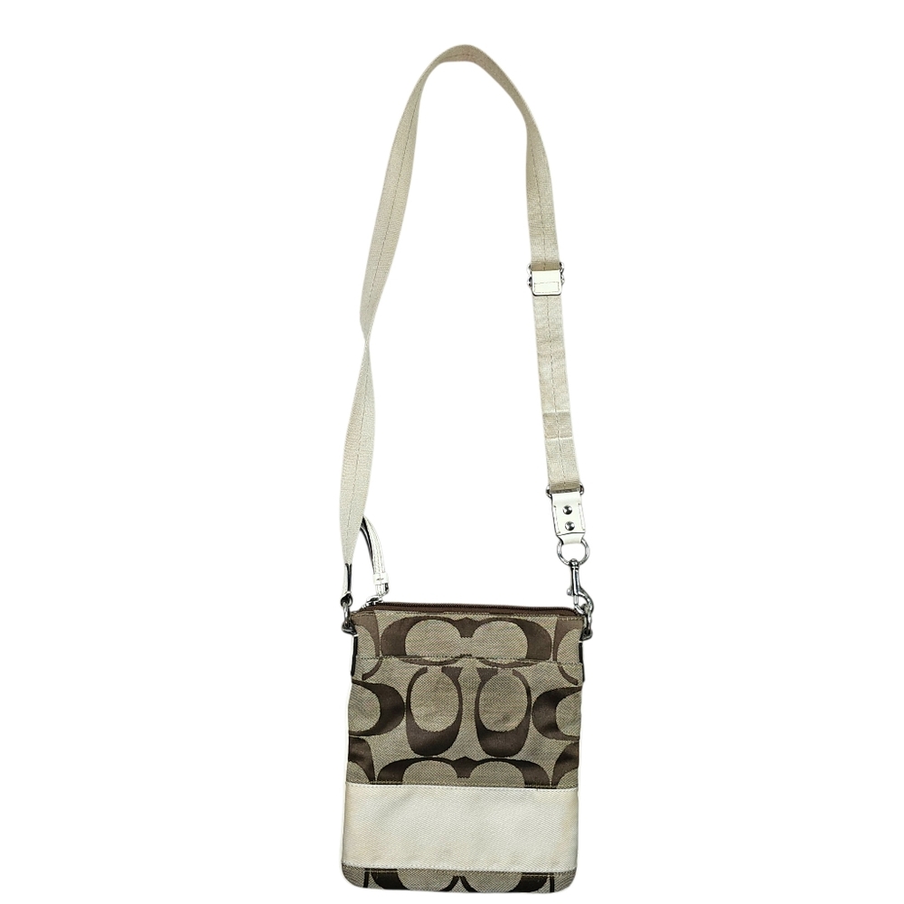 Coach Vintage Signature Canvas and Leather Pouchette Crossbody - Picture 5 of 8